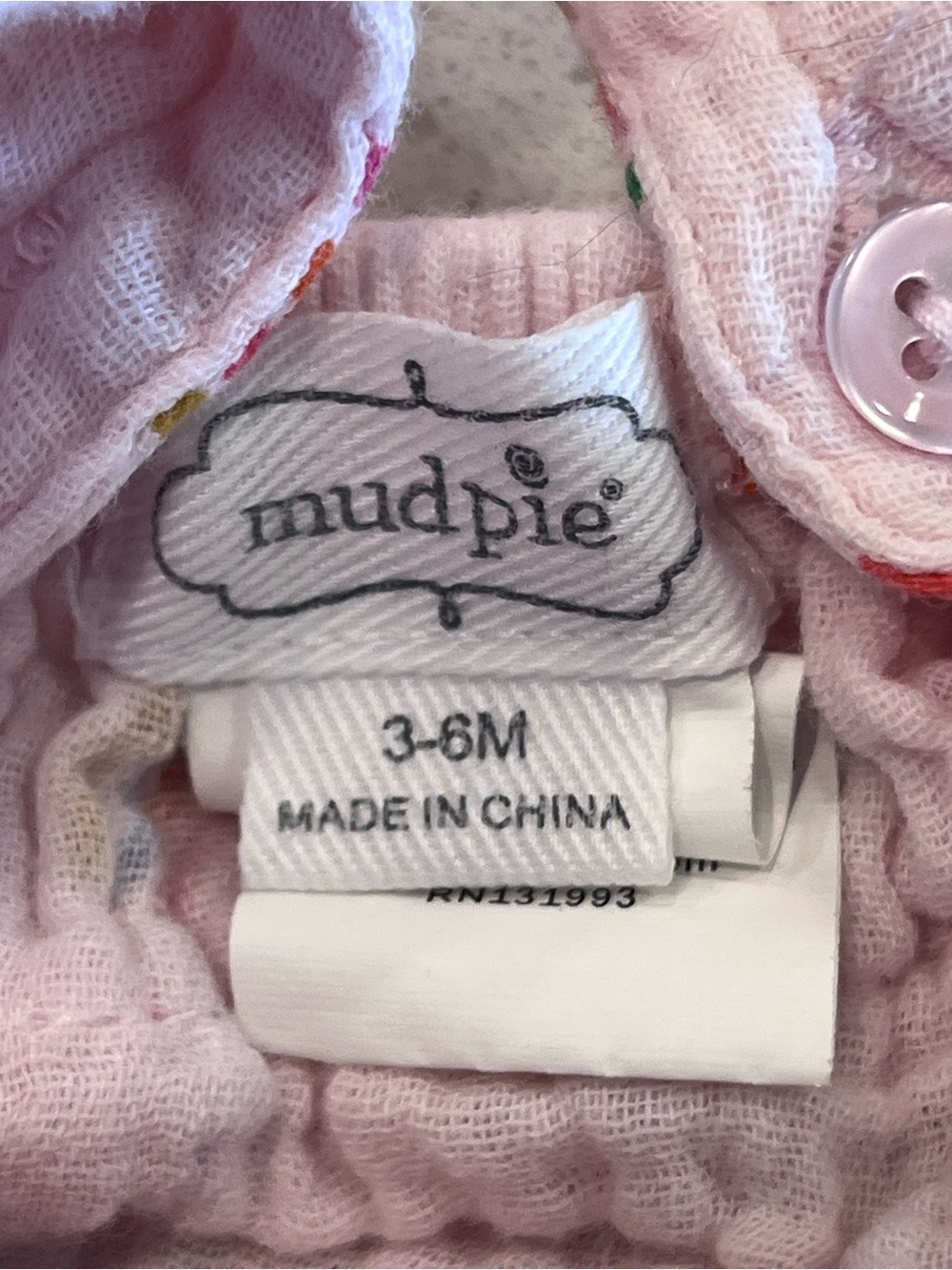 Mud pie Rainbow Romper 3-6 months - Picture 3 of 3